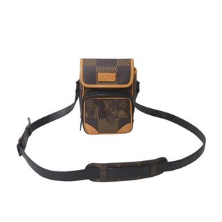 ルイヴィトン(LOUIS VUITTON)のLOUISVUITTON ルイヴィトン アマゾンメッセンジャー ショルダーバッグ N40357 FO3270 ブラウン ブラック 美品 中古 64452(ショルダーバッグ)