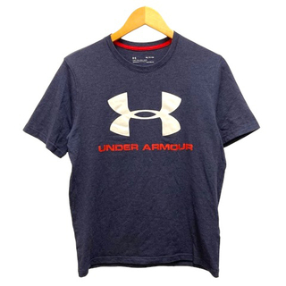 アンダーアーマー(UNDER ARMOUR)のアンダーアーマー Tシャツ クルーネック ロゴ プリント 半袖 S 紺 白 赤(Tシャツ/カットソー(半袖/袖なし))