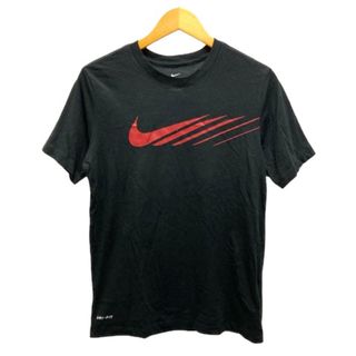 ナイキ(NIKE)のナイキ NIKE Tシャツ クルーネック プリント ロゴ 半袖 S 黒 ブラック(Tシャツ/カットソー(半袖/袖なし))