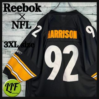 リーボック(Reebok)のリーボック NFL 全刺繍 スティーラーズ 半袖 アメフトゲームシャツ XXXL(Tシャツ/カットソー(半袖/袖なし))