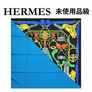 エルメス(Hermes)の⭐未使用品級⭐ エルメス スカーフ カレ 90 鐙 F シルク100％ グリーン(バンダナ/スカーフ)