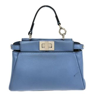 フェンディ(FENDI)のFENDI(フェンディ) ハンドバッグ マイクロピーカブー 8M0355 ライトブルー ナッパレザー(ハンドバッグ)