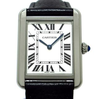 カルティエ(Cartier)のCartier(カルティエ) 腕時計美品  タンクソロSM WSTA0030 レディース SS×革ベルト 白(腕時計)