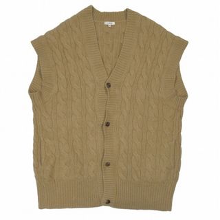 19AW ブラミンク カシミヤ100% ケーブルニット ベスト オーバーサイズ