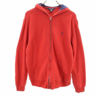 ポロラルフローレン(POLO RALPH LAUREN)のポロラルフローレン ジップパーカー XL レッド POLO RALPH LAUREN 裏起毛 メンズ(パーカー)