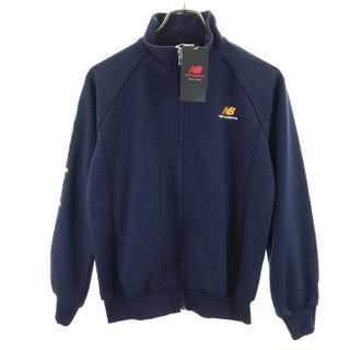 ニューバランス(New Balance)の未使用 ニューバランス プリント 長袖 トレーニングジャージ S ネイビー NEW BALANCE フロントジップ タグ付き レディース(トレーニング用品)