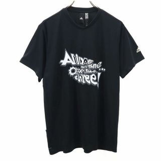 adidas - アディダス プリント トレーニング 半袖 Tシャツ O ブラック adidas メンズ