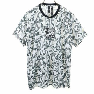 アディダス(adidas)のアディダス 総柄 トレーニング 半袖 Tシャツ O ホワイト系 adidas メンズ(Tシャツ/カットソー(半袖/袖なし))