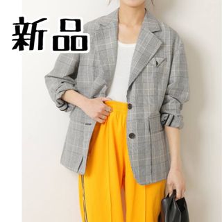 スピックアンドスパン(Spick & Span)の【新品】Spick and Span ドライチェックビッグジャケット(テーラードジャケット)