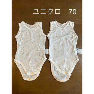 ユニクロ(UNIQLO)のUNIQLO ロンパース　肌着　メッシュ　2枚組(肌着/下着)