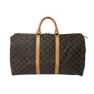 ルイヴィトン(LOUIS VUITTON)の極美品 LOUIS VUITTON ルイヴィトン キーポル50 ボストンバッグ モノグラム M41416 ブラウン ゴールド金具 中古 64499(ボストンバッグ)