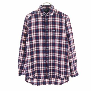 ディーゼル(DIESEL)のディーゼル 長袖 ワッシャー加工 チェックシャツ S ネイビー DIESEL メンズ(シャツ)