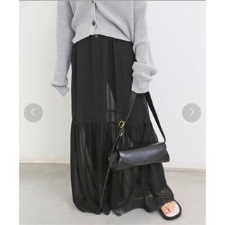 ドゥーズィエムクラス(DEUXIEME CLASSE)の【試着のみ】ドゥーズィエムクラス　シルク　Sheer Maxi スカート(ロングスカート)