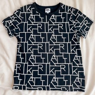 カールラガーフェルド(Karl Lagerfeld)のカール ラガーフェルド　白ロゴ　黒　Tシャツ　子ども服　12y 150(Tシャツ/カットソー)