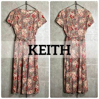 キース(KEITH)の80s90sヴィンテージ KEITH 昭和レトロ 花柄ペイズリーワンピース(ロングワンピース/マキシワンピース)