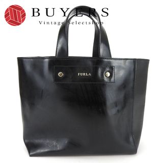 フルラ(Furla)の【中古】 フルラ ハンドバッグ エナメル レザー ブラック ゴールド金具 シンプル レディース 女性 Furla(ハンドバッグ)