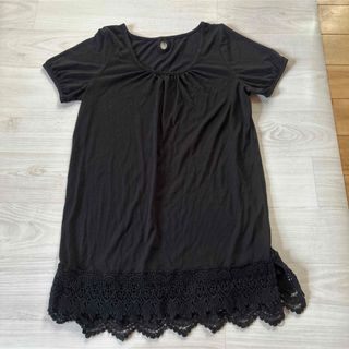 美品　unfitfemme  サイズM ブラック　カットソー　チュニック(チュニック)