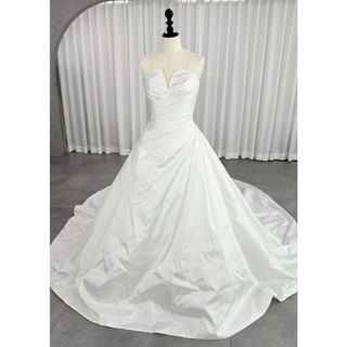 プロノビアス PRONOVIAS haver Aライン ウェディングドレス ホワイト ファーストオーナー レース オフショル(ウェディングドレス)