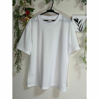 新品未使用、メンズ白のサラサラ半袖Ｔシャツ、ＸＬ(Tシャツ/カットソー(半袖/袖なし))