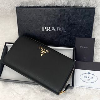 PRADA - 新品級✨RFID内蔵 プラダ PRADA ラウンドファスナー 財布 ゴールド金具