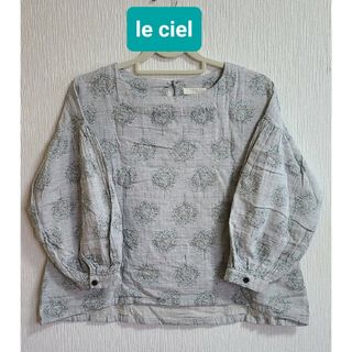 《le ciel ・ルシエル》柔らかWガーゼ地・ 樹木ツリー柄プリント ブラウス(シャツ/ブラウス(長袖/七分))