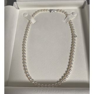 ミキモト(MIKIMOTO)の【超美品】ミキモトパールネックレス7-7.5mm未満 53cm シルバー(ネックレス)