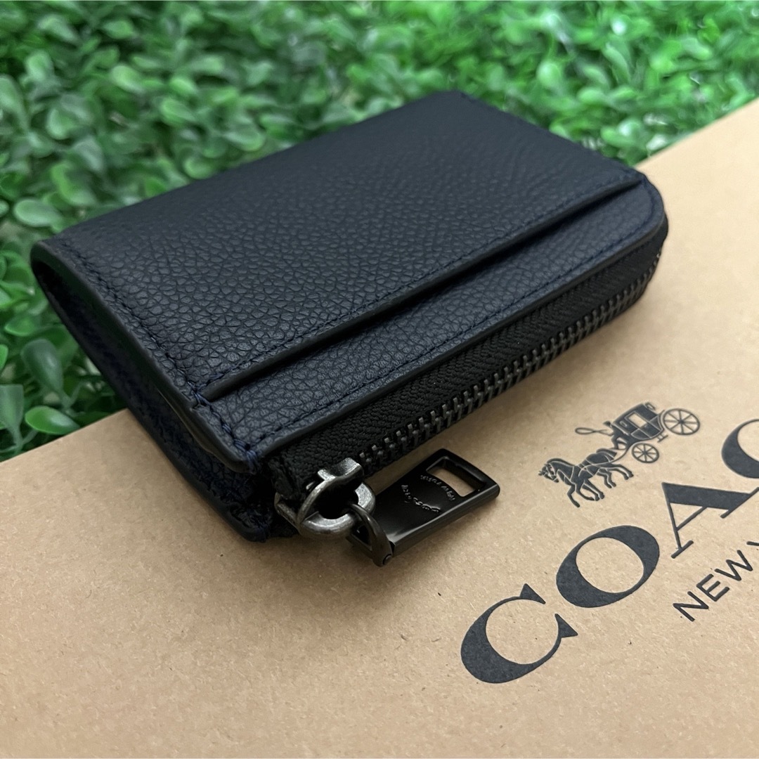 COACH - コーチ☆新品☆メンズ 本革 Lジップ カー キー ケースの COACH - コーチ☆新品☆メンズ 本革 Lジップ カー キー ケースの
