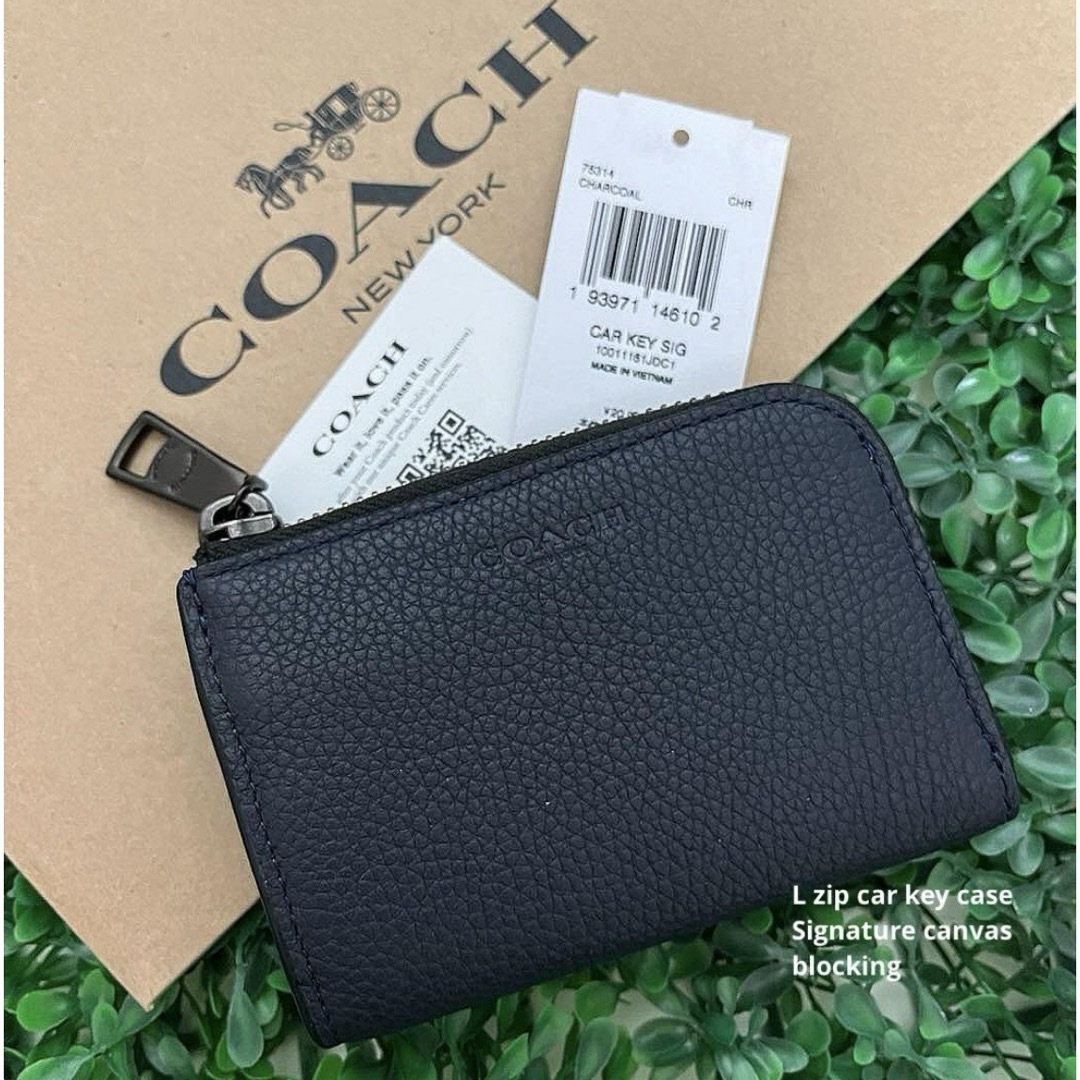 COACH - コーチ☆新品☆メンズ 本革 Lジップ カー キー ケースの COACH - コーチ☆新品☆メンズ 本革 Lジップ カー キー ケースの