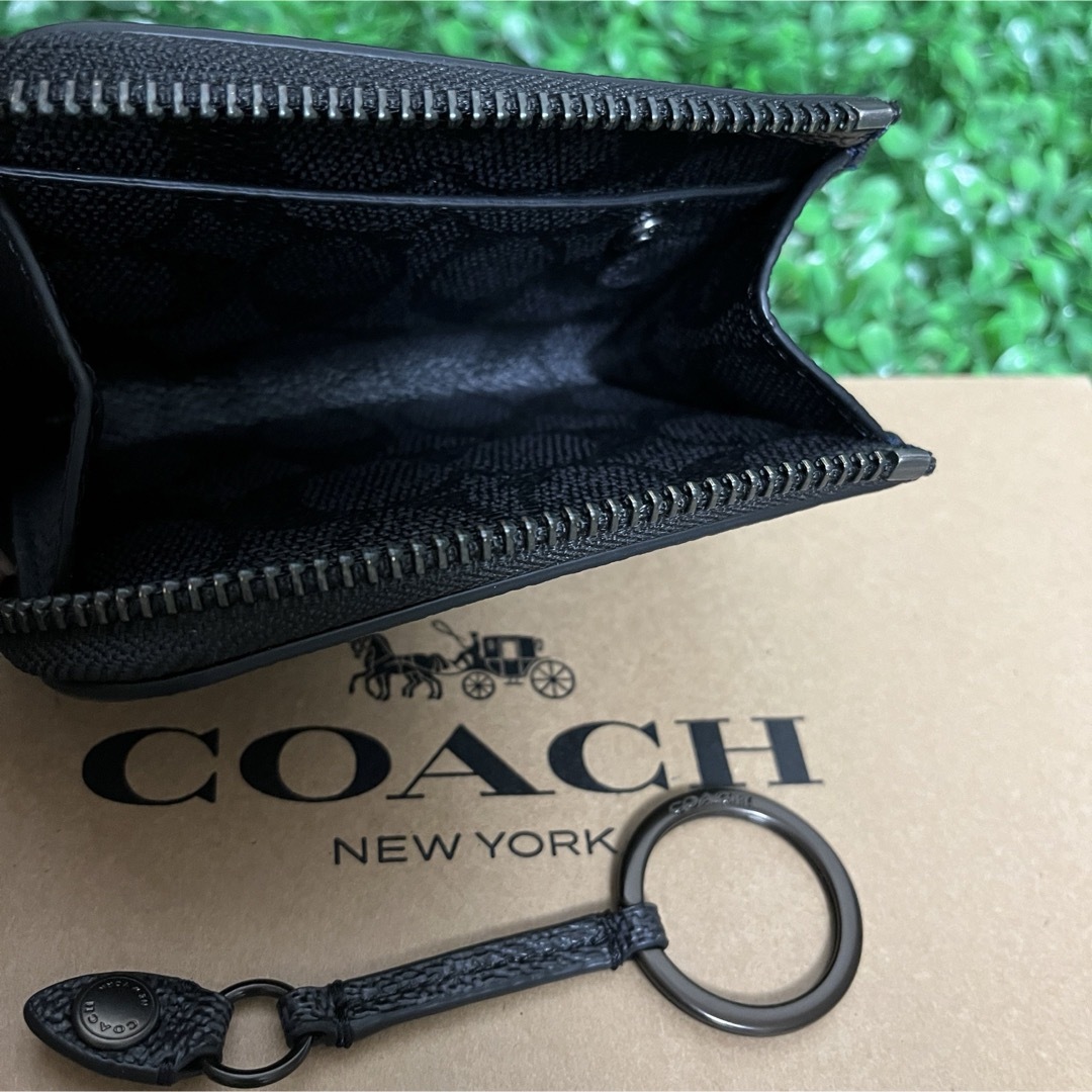 COACH - コーチ☆新品☆メンズ 本革 Lジップ カー キー ケースの COACH - コーチ☆新品☆メンズ 本革 Lジップ カー キー ケースの