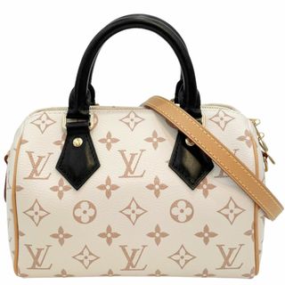 LOUIS VUITTON - 【SALE】LOUIS VUITTON ルイヴィトン 2WAY モノグラムデュンヌ スピーディ・バンドリエール 20 ハンドバッグ ショルダーバッグ 肩掛け 斜め掛け ミニボストンバッグ 鞄 かばん M46906    アイボリー ゴールド金具 レディース 美品【中古品】