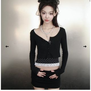 andwang Birthday round fit cardigan