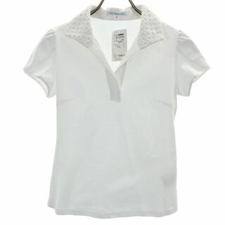 ナラカミーチェ(NARACAMICIE)の未使用 ナラカミーチェ 半袖 スキッパー ポロシャツ  白 NARACAMICIE レディース(ポロシャツ)