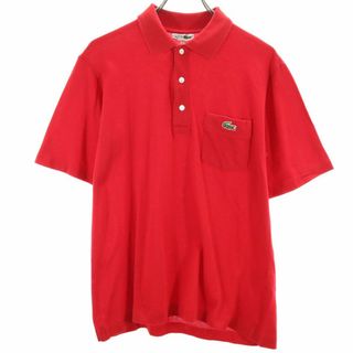 シュミーズラコステ 半袖 ポロシャツ 4 レッド CHEMISE LACOSTE 鹿の子地 メンズ(ポロシャツ)