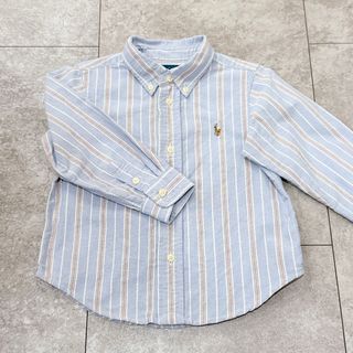 ラルフローレン(Ralph Lauren)の【 極美品 】 ラルフローレン キッズ 長ストライプ シャツ ブラウス 90cm(ブラウス)