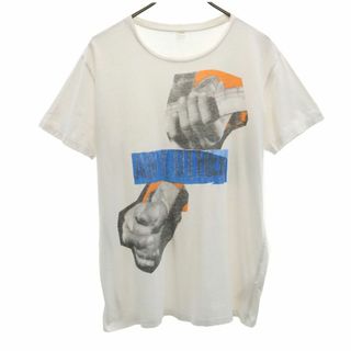 ディーゼル(DIESEL)のディーゼル プリント 半袖 Tシャツ LL ホワイト DIESEL メンズ(Tシャツ/カットソー(半袖/袖なし))