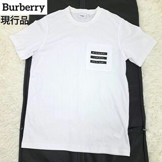 BURBERRY - 【現行タグ】BURBERRY バーバリー　ロゴ　Tシャツ　白　ホワイト　M