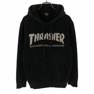 THRASHER - スラッシャー 長袖 スウェットパーカー M ブラック THRASHER プルオーバー トレーナー 裏起毛 メンズ