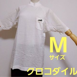 クロコダイル(Crocodile)のクロコダイル　半袖　Tシャツ　ホワイト　M　レディース(Tシャツ(半袖/袖なし))