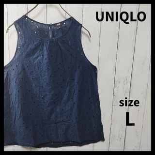 ユニクロ(UNIQLO)の【UNIQLO】レースノースリーブカットソー　完売品　シースルー　プチプラ(カットソー(半袖/袖なし))