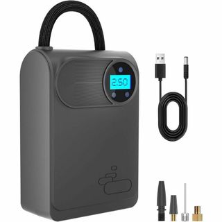 電動空気入れ 車 自転車エアコンプレッサー 充電式 6000mAh コードレス(その他)