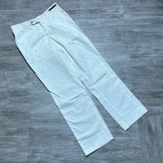 ピーティーゼロウーノ(PT01)の美品 PT01 GARMENT DYED コットン パンツ 44 スラックス 白(スラックス)