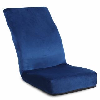 【色: ブルー】Mugita 座椅子 フロアチェア リクライニング ミニ座椅子 (その他)