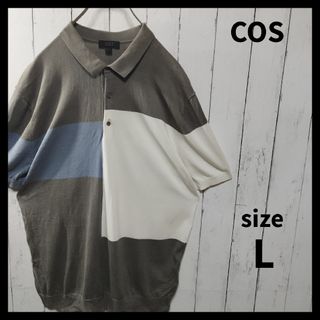 コス(COS)の【COS】Silk Blend Knit Polo Shirt　D871(ポロシャツ)