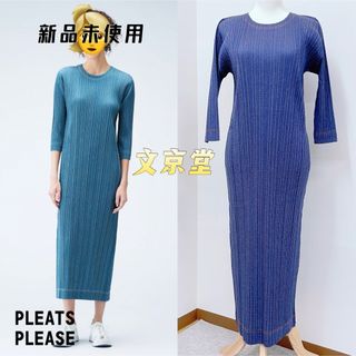 PLEATS PLEASE ISSEY MIYAKE - PLEATS PLEASE COTTON DENIM デニムワンピース 5月新作