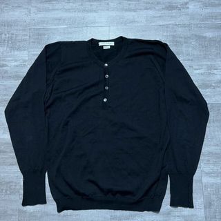 ジョンスメドレー(JOHN SMEDLEY)のJOHN SMEDLEY ヘンリーネック ニット イギリス製 ジョンスメドレー(ニット/セーター)