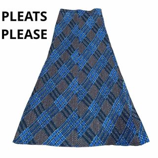 プリーツプリーズイッセイミヤケ(PLEATS PLEASE ISSEY MIYAKE)のプリーツプリーズ　PLEATS  ロングスカート　アーガイル　チェック(ロングスカート)