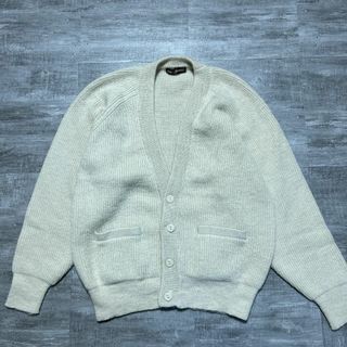 ピエールバルマン(Pierre Balmain)の美品 BALMAIN バルマン ウール カーディガン ローゲージニット L(カーディガン)