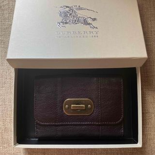 バーバリー(BURBERRY)のBurberry バーバリー　レザー　二つ折り　財布　ウォレット　ブラウン　美品(財布)