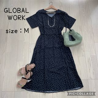 グローバルワーク(GLOBAL WORK)のドットが可愛い♡ワンピース　グローバルワーク(ロングワンピース/マキシワンピース)