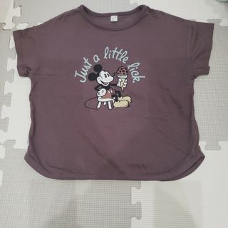 アプレレクール(apres les cours)のキッズ 110 Tシャツ 半袖 アプレレクール  綿100% ミッキー ブラウン(Tシャツ/カットソー)